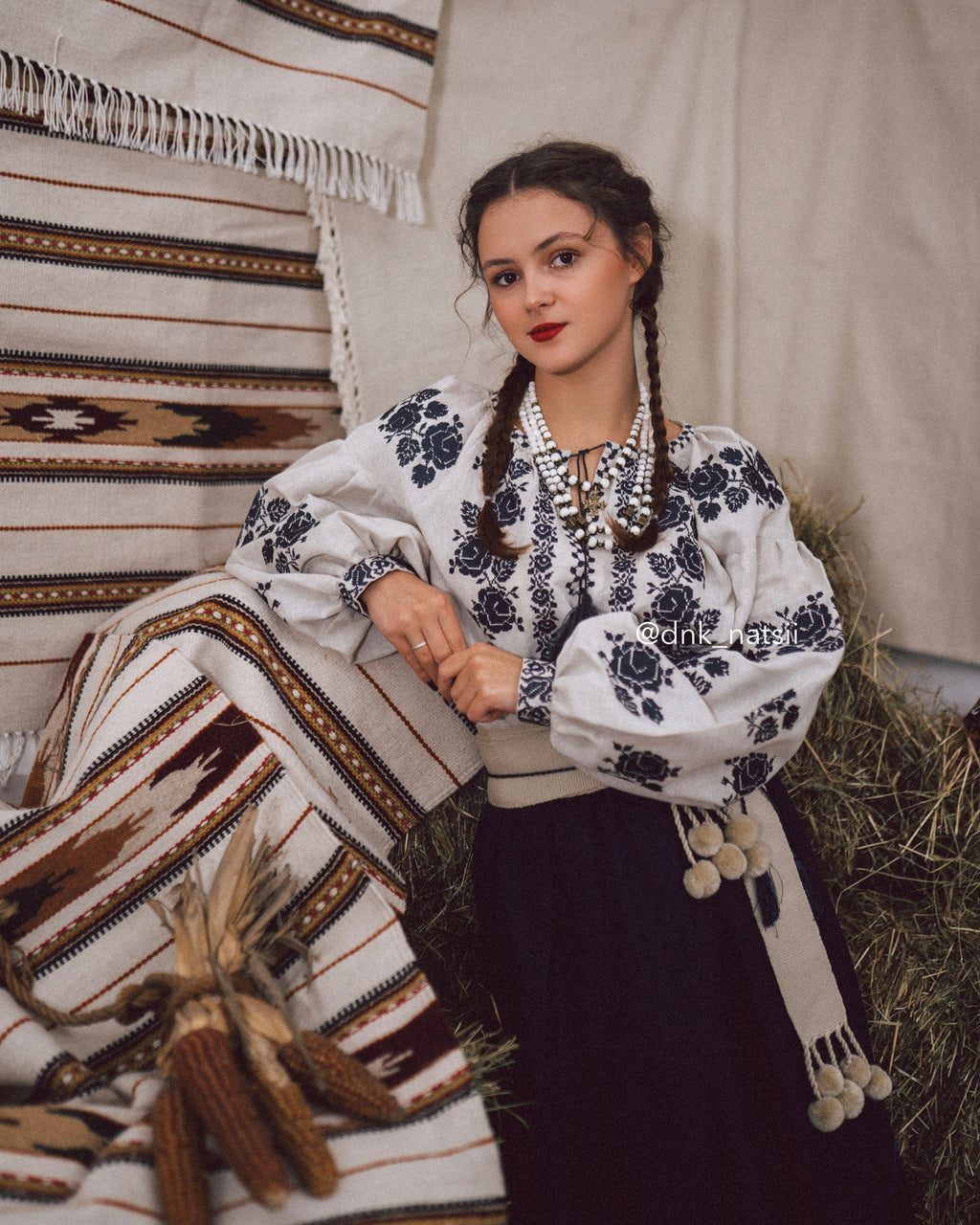 Вишита сукня "Заквітчана (1)"(сіра)