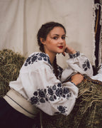 Вишита сукня "Заквітчана (1)"(сіра)