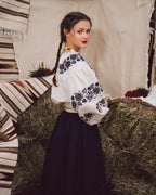 Вишита сукня "Заквітчана (1)"(сіра)