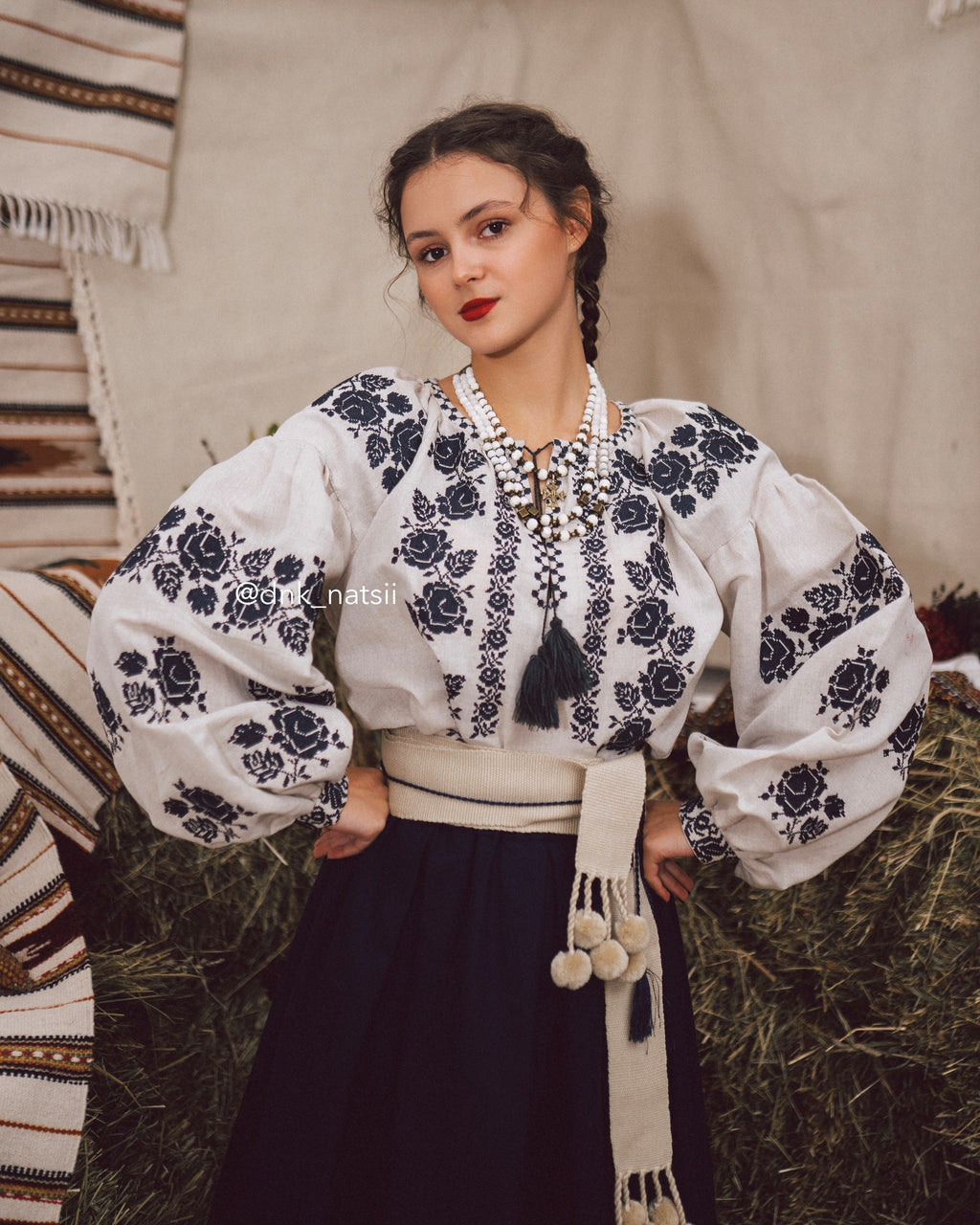 Вишита сукня "Заквітчана (1)"(сіра)