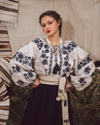 Вишита сукня "Заквітчана (1)"(сіра)