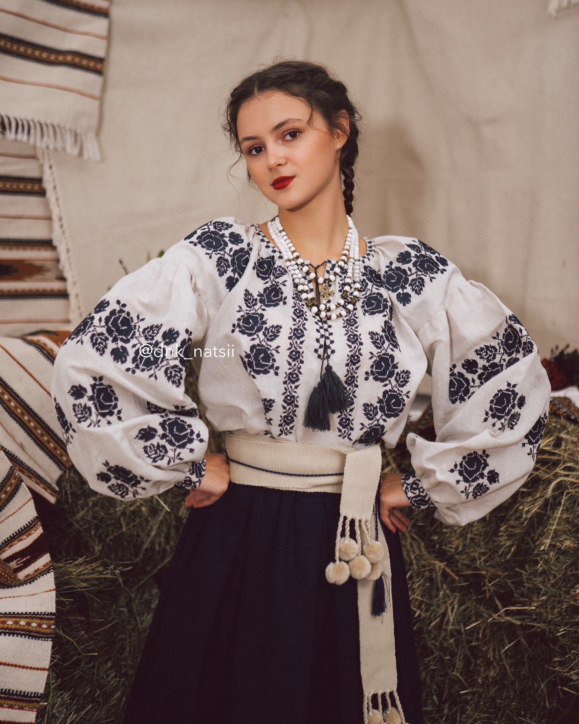 Вишита сукня "Заквітчана (1)"(сіра)