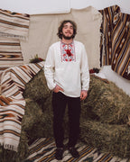 Вишиванка чоловіча "Ликерія"(молочна)