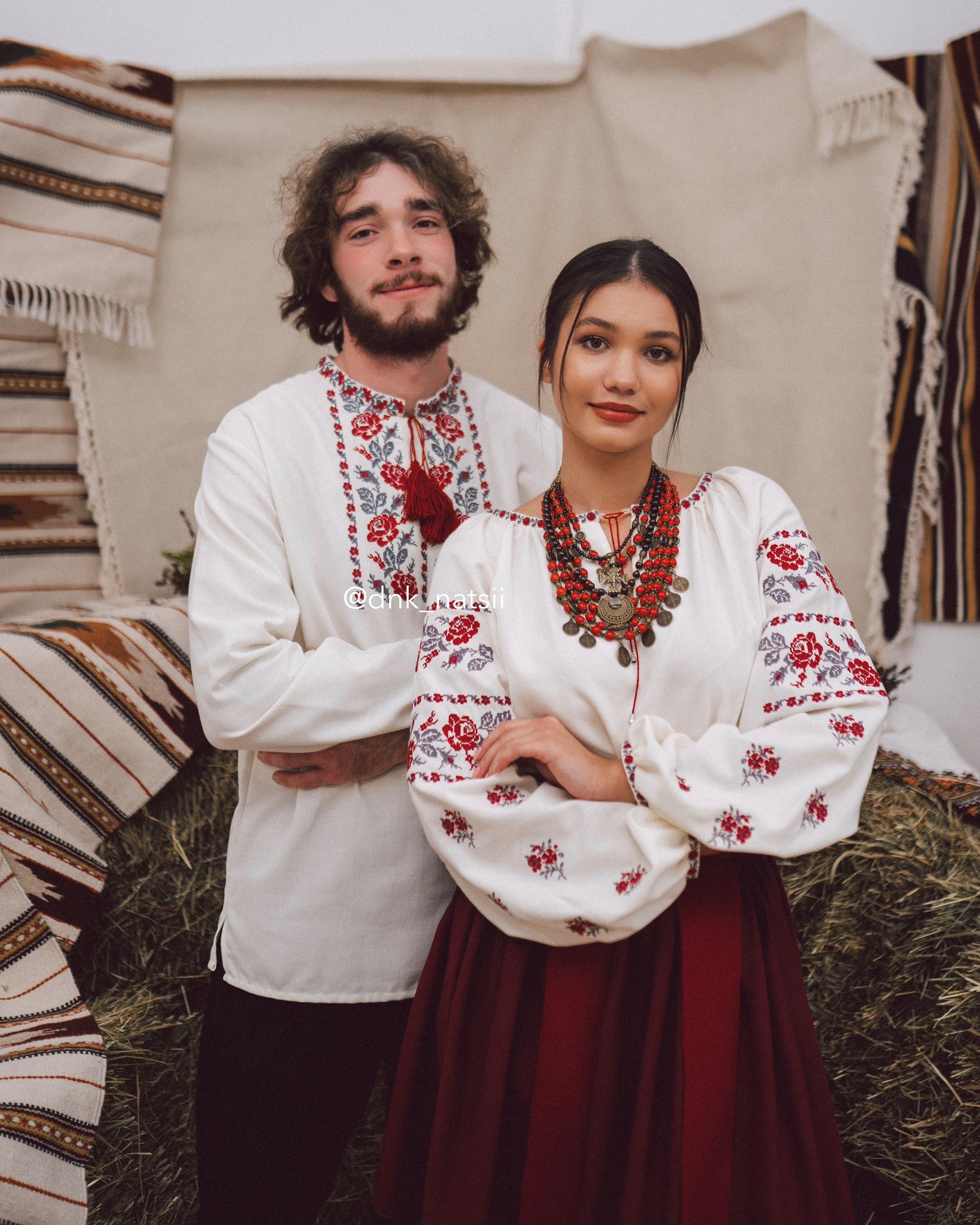 Вишиванка чоловіча "Ликерія"(молочна)