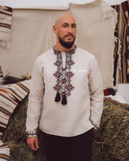 Вишиванка чоловіча "Берегиня (1)"(сіра)