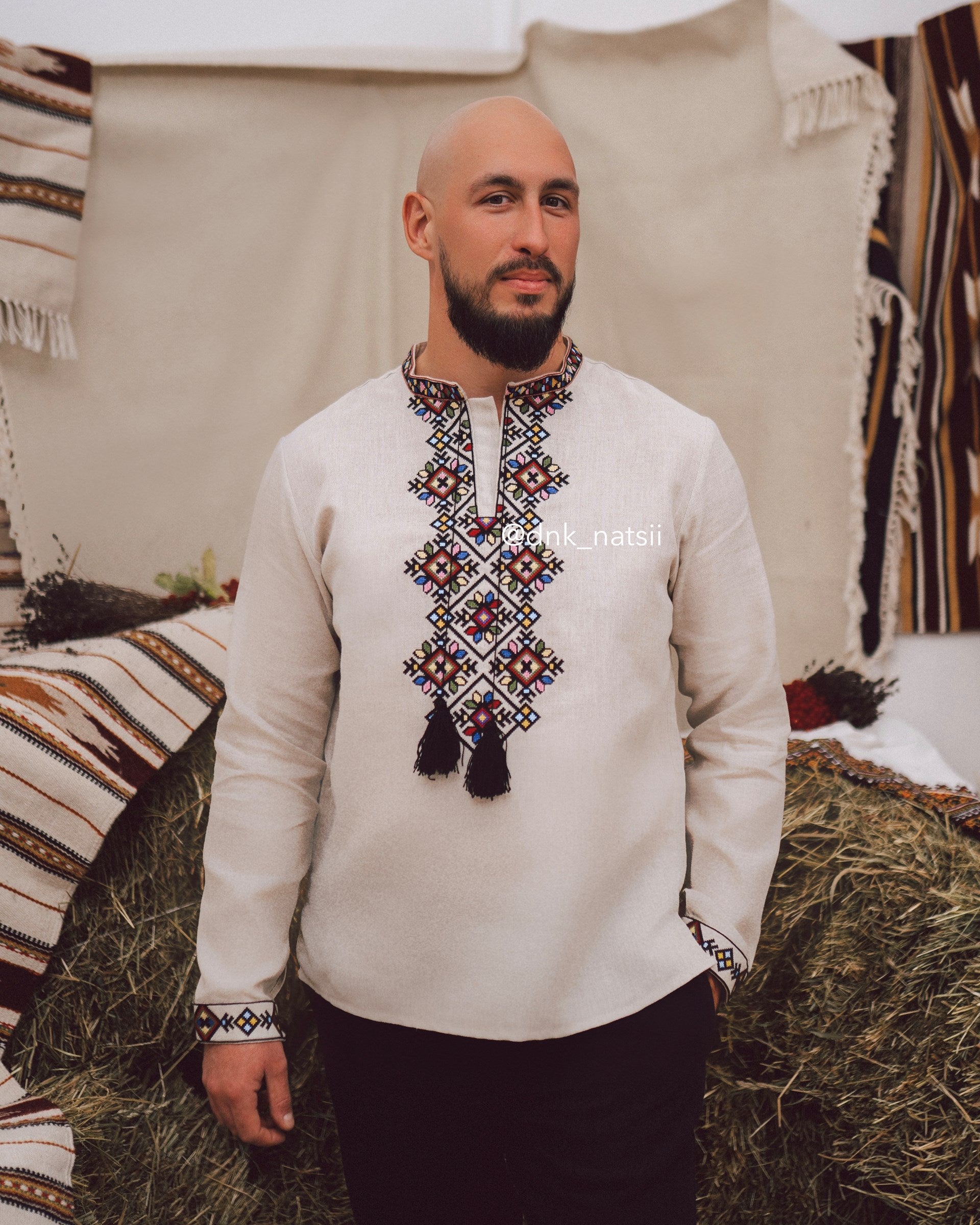 Вишиванка чоловіча "Берегиня (1)"(сіра)