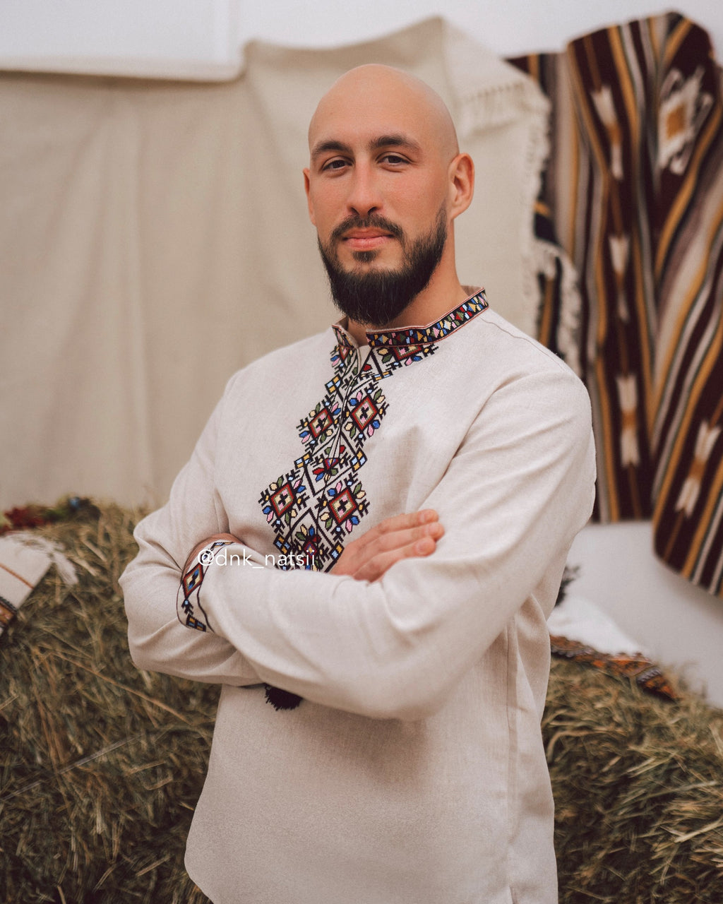 Вишиванка чоловіча "Берегиня (1)"(сіра)