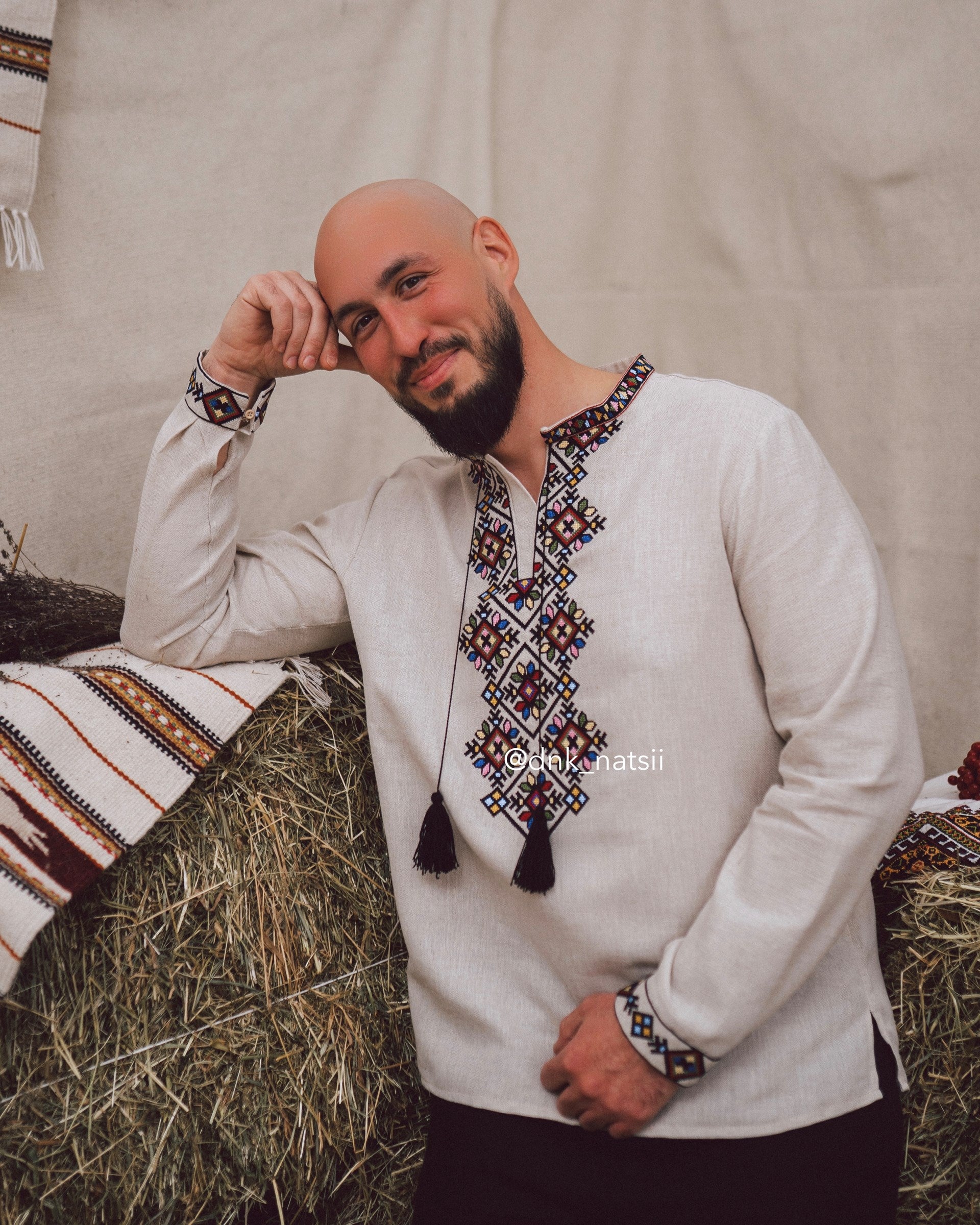 Вишиванка чоловіча "Берегиня (1)"(сіра)