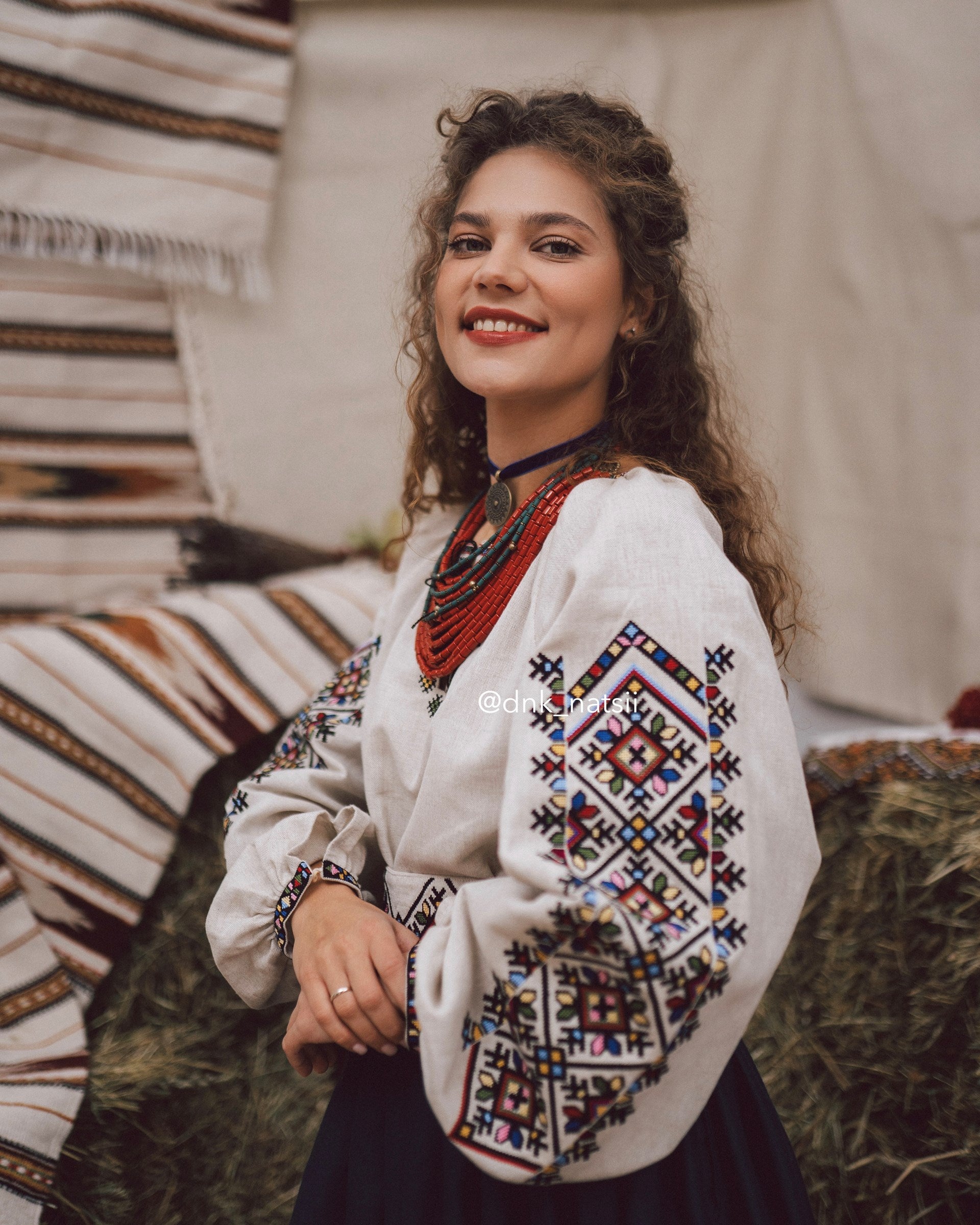 Вишита сукня "Берегиня (1)"(сіра)