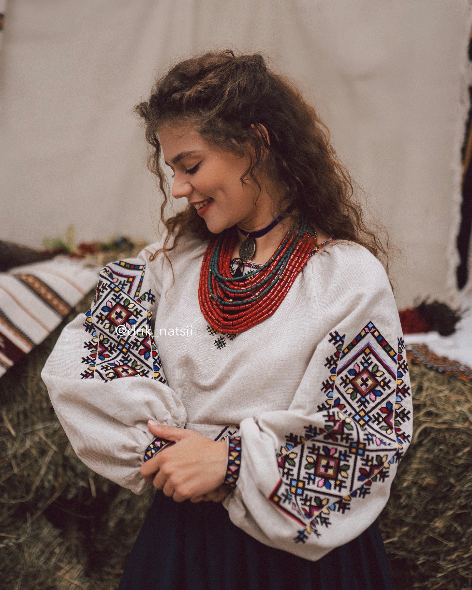 Вишита сукня "Берегиня (1)"(сіра)