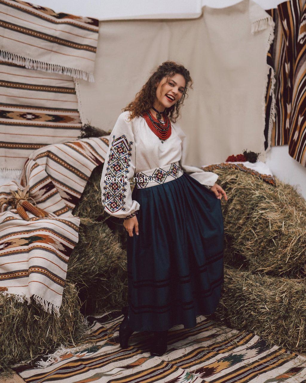 Вишита сукня "Берегиня (1)"(сіра)