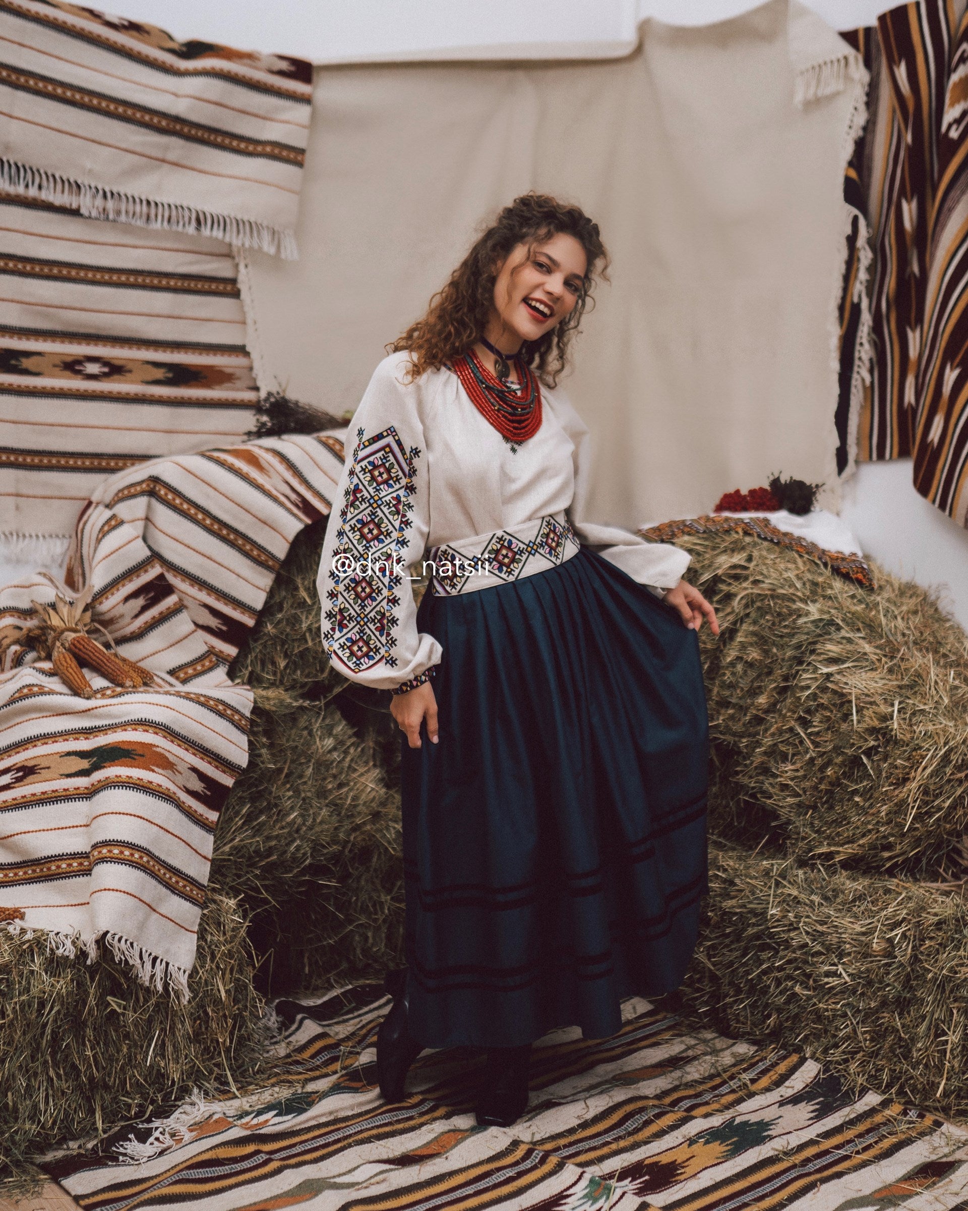 Вишита сукня "Берегиня (1)"(сіра)