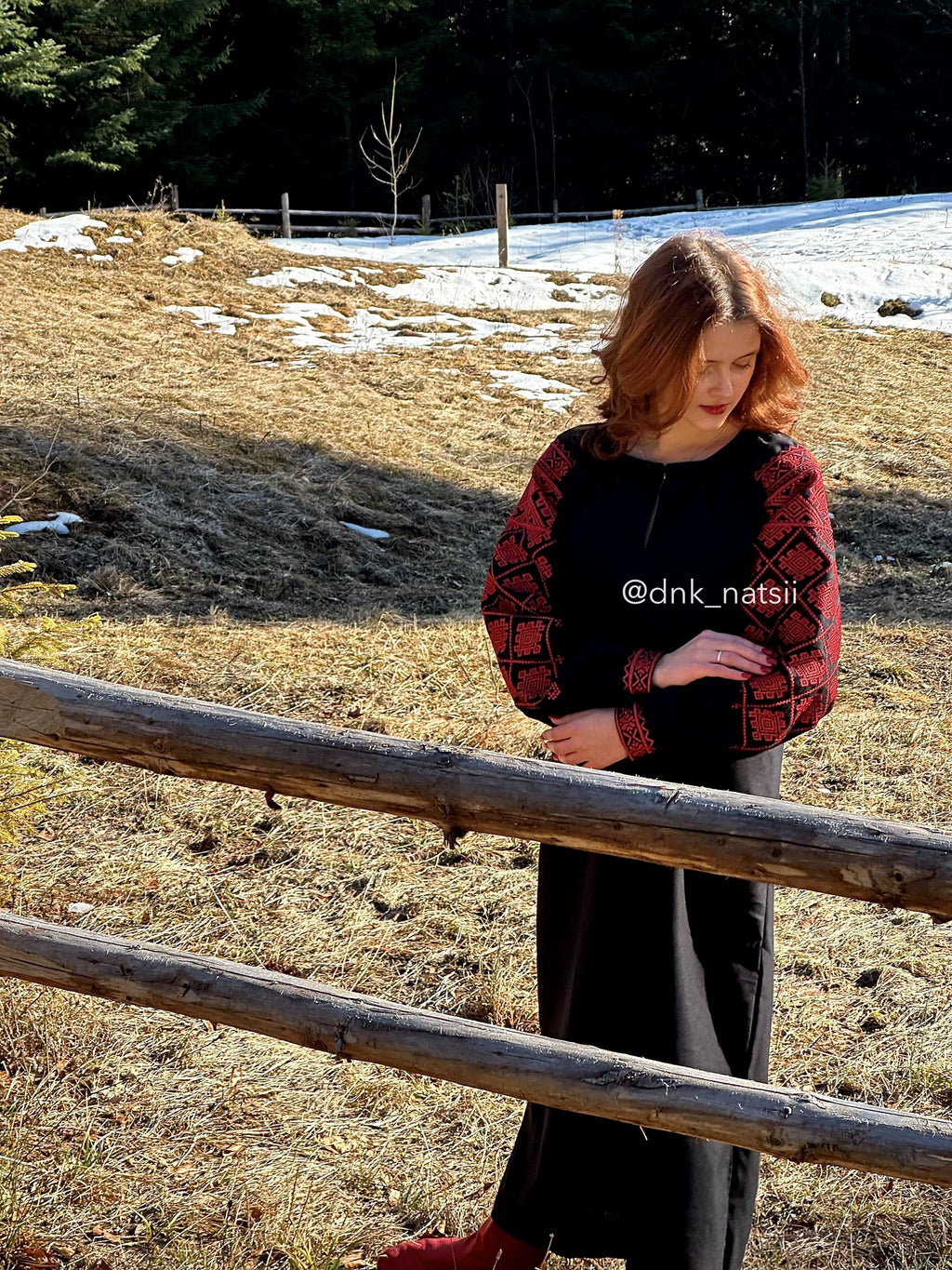 Вишита сукня "Княжа (4)"(чорна)