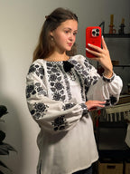 Сорочка жіноча біла Заквітчана (1) Розмір S-М