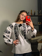 Сорочка жіноча біла Заквітчана (1) Розмір S-М