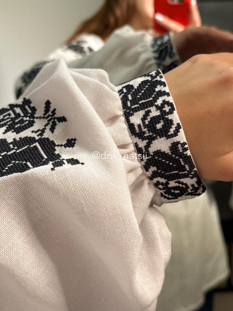 Сорочка жіноча біла Заквітчана (1) Розмір S-М