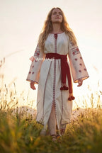 Вишита сукня "Вілія (2)"(молочна)