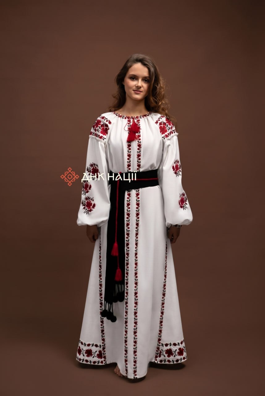 Вишита сукня авторська "Злагода (2)" біла