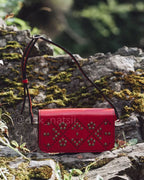 Етносумка " Ташка" червоний лак - Інтернет-Магазин вишиванок ДНК Нації