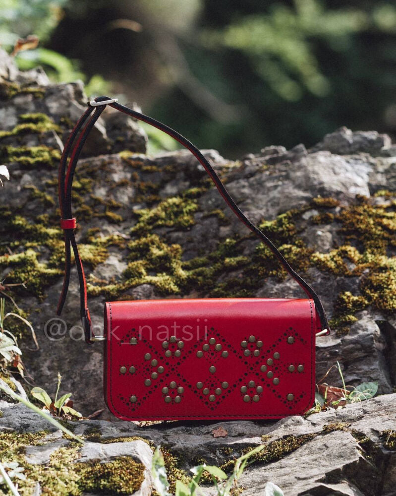 Етносумка " Ташка" червоний лак